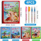 Reusable Magic Water Books With Water Pens (Pack Of 4)