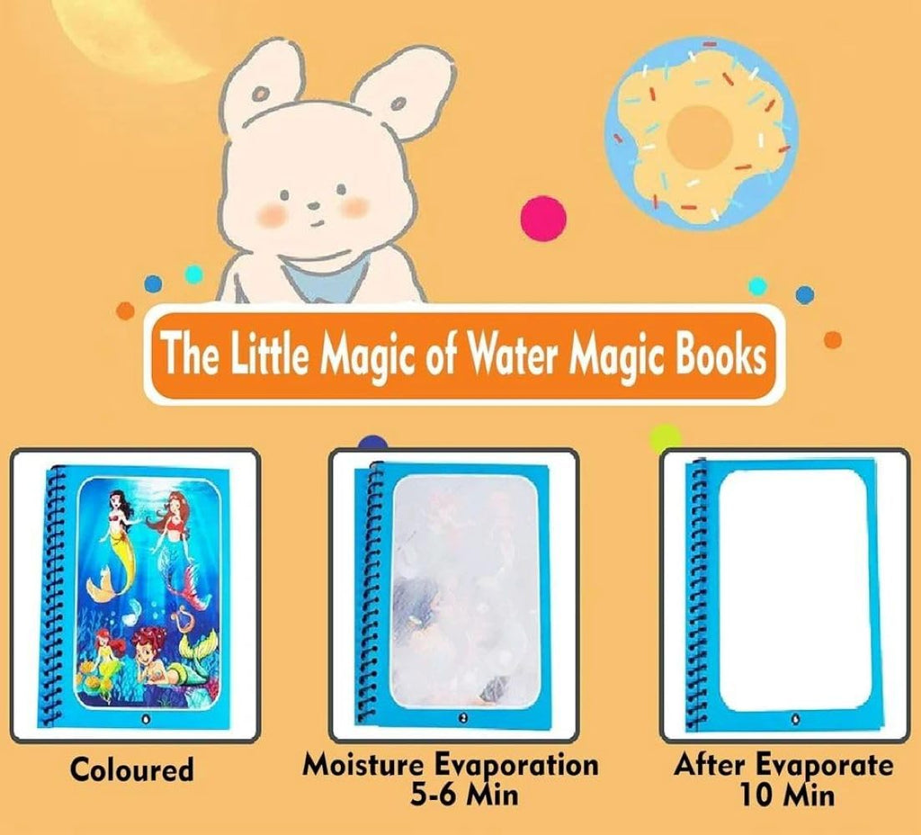 Reusable Magic Water Books With Water Pens (Pack Of 4)