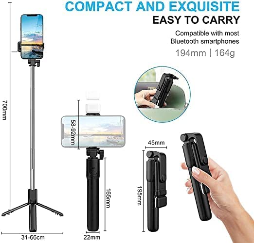 Selfie Stick Tripod Stand Compatible with All Smartphones Device